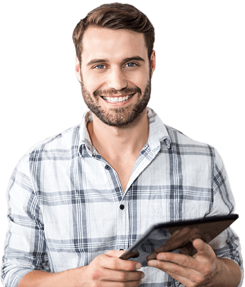 Homme dans site web pour entreprises d'entreposage